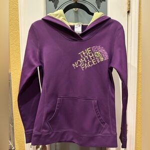 The North Face Purple and Yellow Hoodie size S